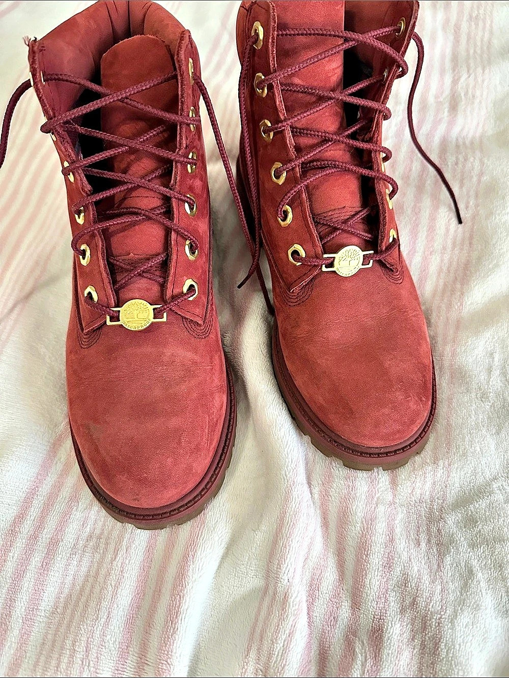 Timberland 6-Inch Premium Boot Boots Maroon Burgundy US 7.5